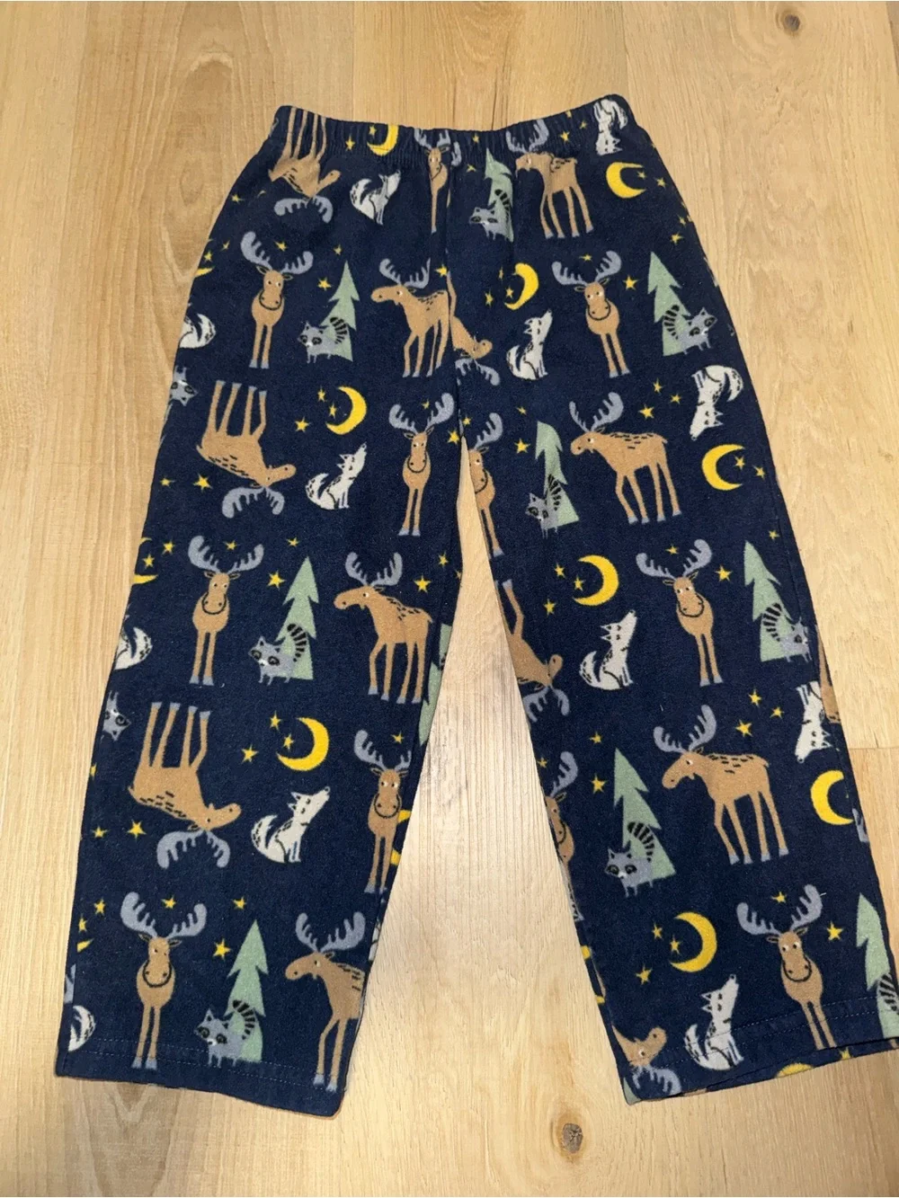 Kids Green Moose Dreaming Pajama Set